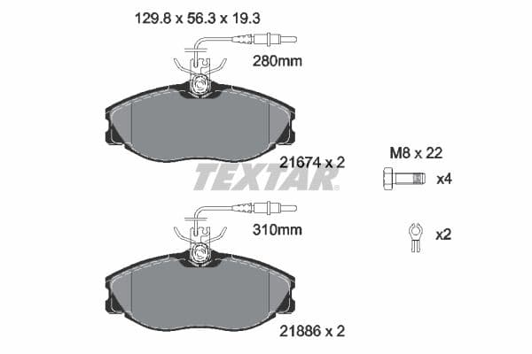 set placute frana,frana disc TEXTAR Q+ 2167403