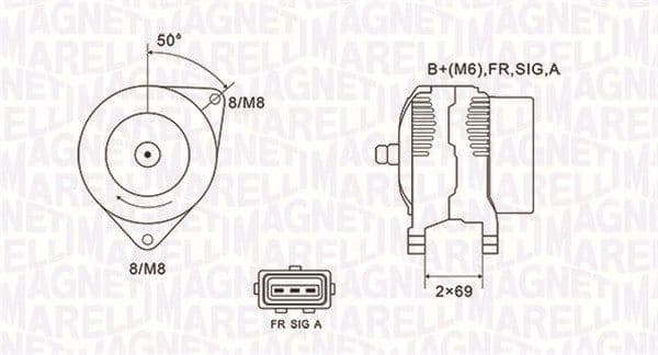 Generator / Alternator MAGNETI MARELLI 063731857010