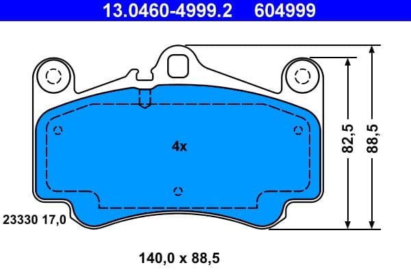 set placute frana,frana disc ATE 13.0460-4999.2