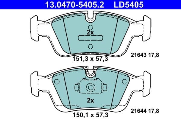 set placute frana,frana disc ATE Ceramic 13.0470-5405.2
