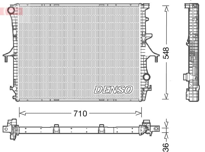 Radiator, racire motor DENSO DRM02026