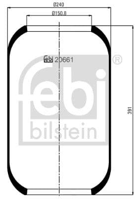 Burduf, suspensie pneumatica FEBI BILSTEIN 20661