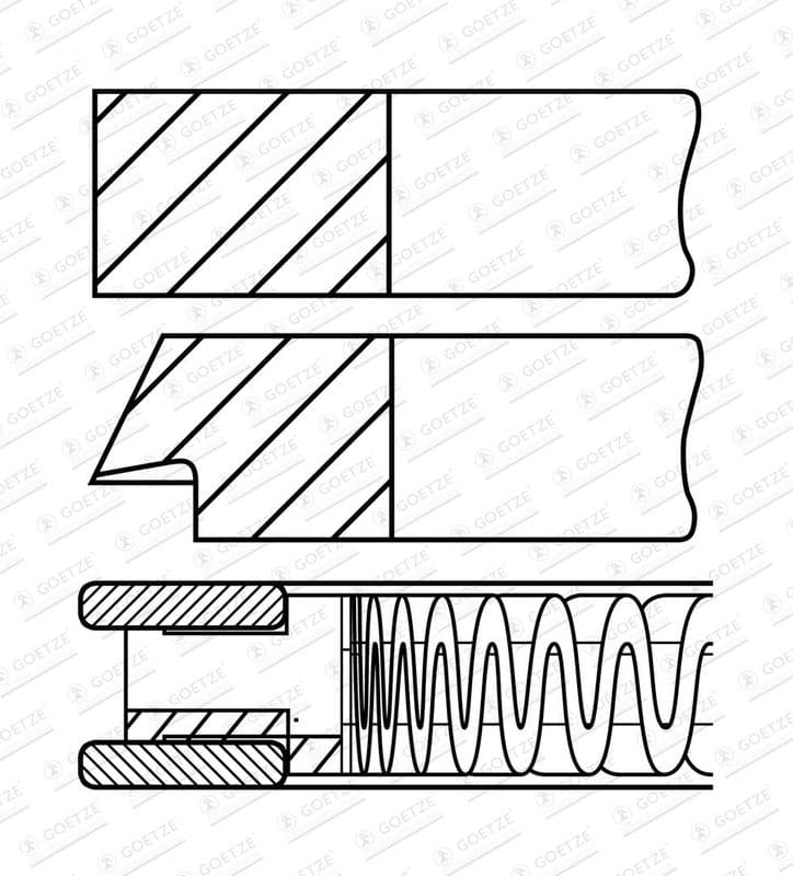 Set segmenti piston GOETZE ENGINE 08-786400-00