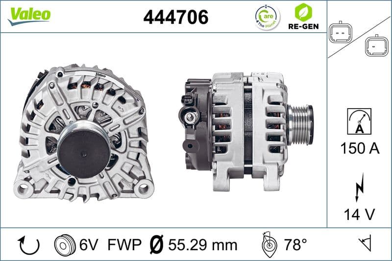 Generator / Alternator VALEO RE-GEN REMANUFACTURED 444706