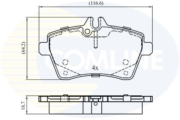 set placute frana,frana disc COMLINE CBP01592