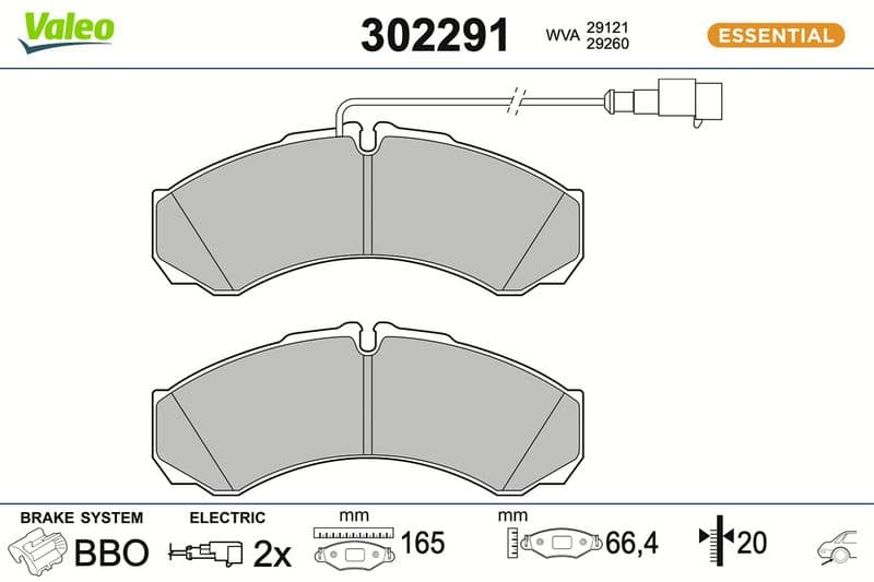 set placute frana,frana disc VALEO 302291
