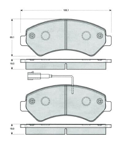 set placute frana,frana disc MTR MT591
