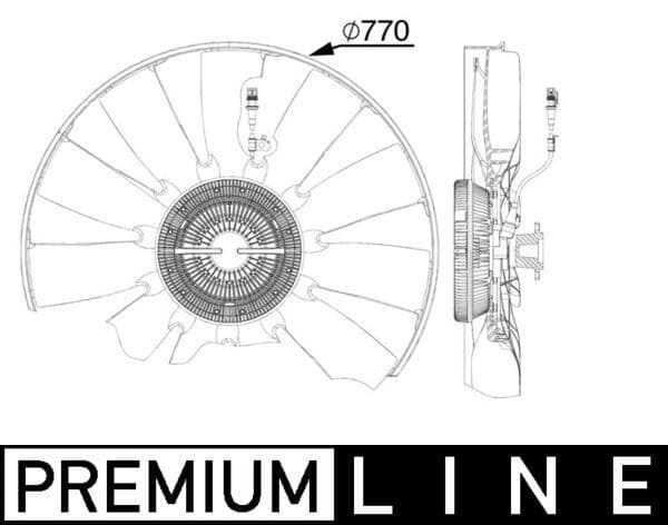 Ventilator, radiator MAHLE BEHR *** PREMIUM LINE *** CFF 513 000P