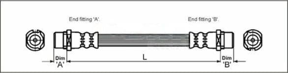 Furtun frana METZGER AUTOTEILE 4112824