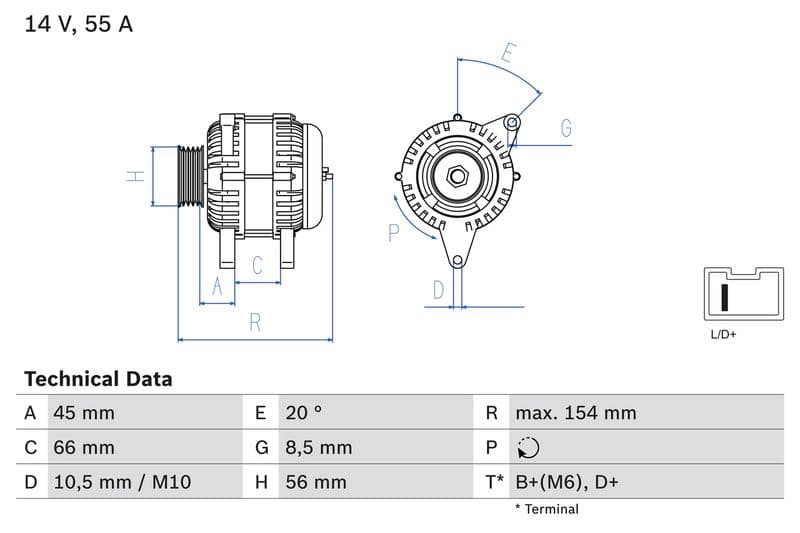 Generator / Alternator BOSCH 0 986 032 790