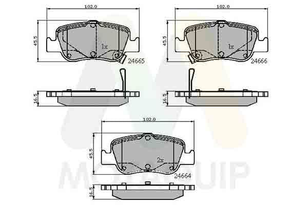 set placute frana,frana disc MOTAQUIP LVXL1406