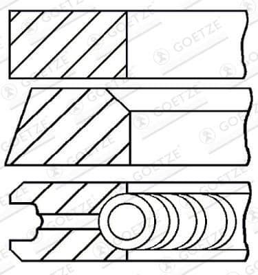 Set segmenti piston GOETZE 08-428707-00