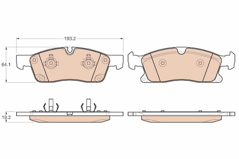 set placute frana,frana disc TRW GDB1955