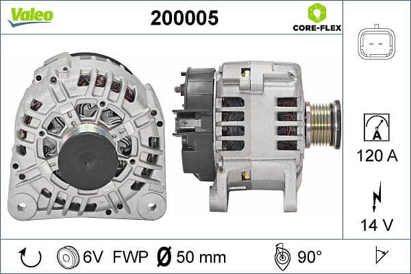 Generator / Alternator VALEO CORE-FLEX 200005