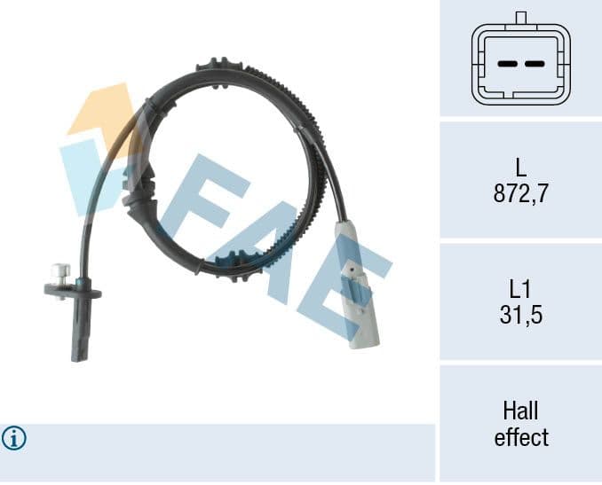 senzor,turatie roata FAE 78552