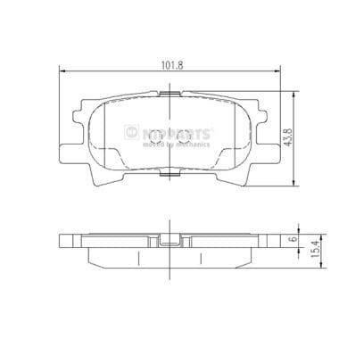set placute frana,frana disc NIPPARTS J3612031