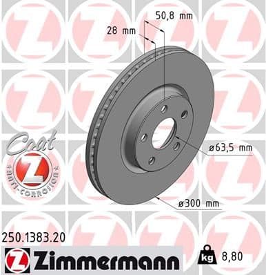 Disc frana ZIMMERMANN COAT Z 250.1383.20