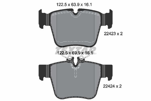 set placute frana,frana disc TEXTAR Q+ 2242301