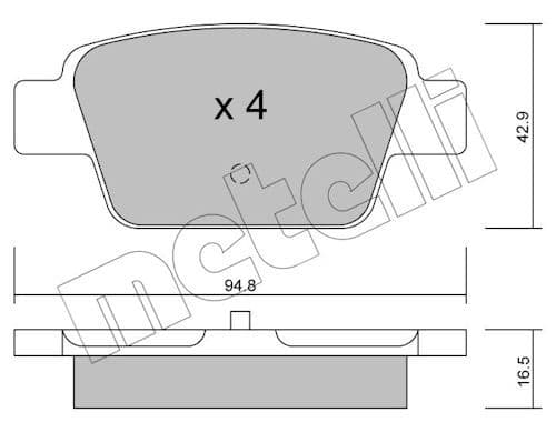 set placute frana,frana disc METELLI 22-0323-0