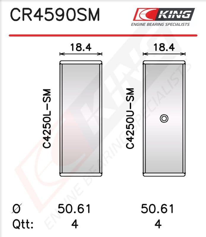 Cuzinet bielă KING CR4590SM0.75