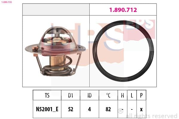 termostat,lichid racire EPS Made in Italy - OE Equivalent 1.880.725