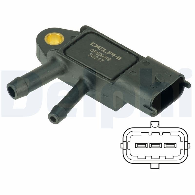 Senzor, presiune gaze evacuare DELPHI DPS00019