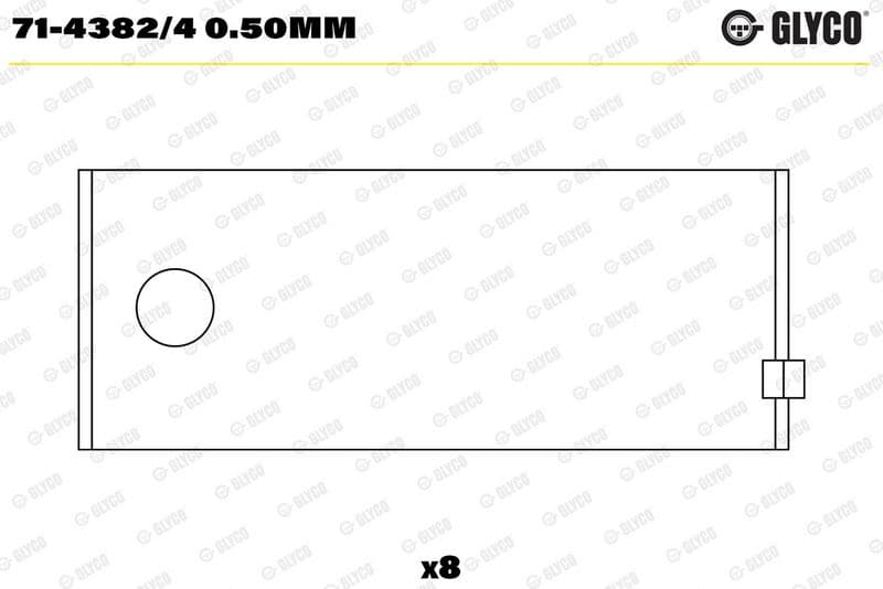Cuzinet bielă GLYCO 71-4382/4 0.50mm