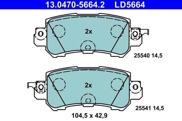 set placute frana,frana disc ATE Ceramic 13.0470-5664.2