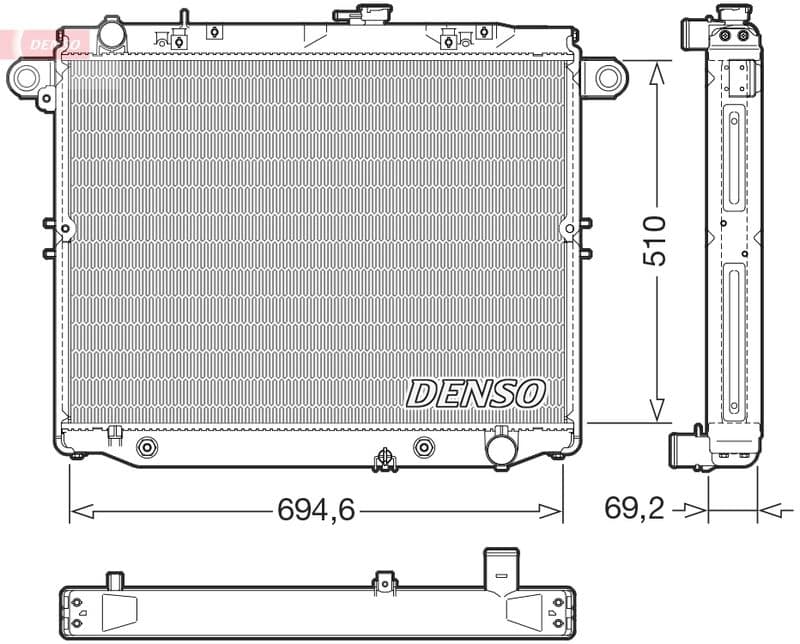 Radiator, racire motor DENSO DRM50148