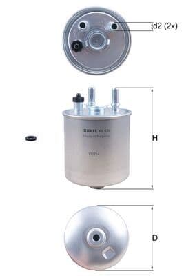 filtru combustibil MAHLE KL 639D