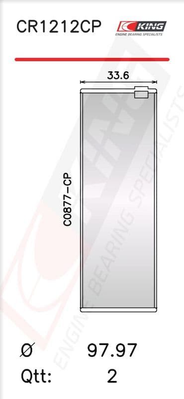 Cuzinet bielă KING CR1212CP 010