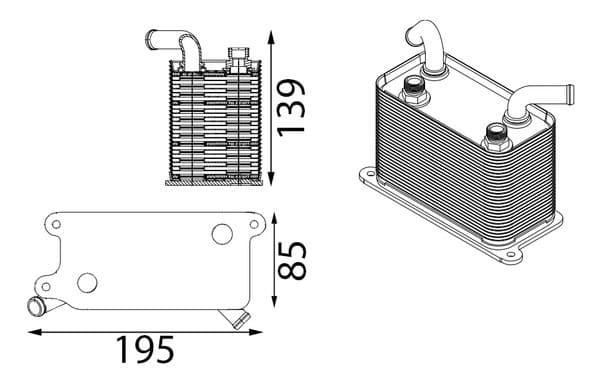 Radiator racire ulei, cutie de viteze automata MAHLE BEHR CLC 62 000S