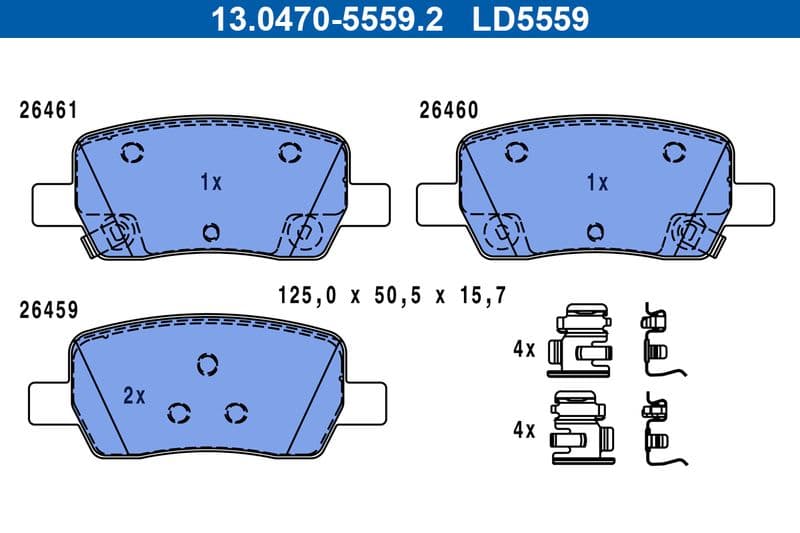 set placute frana,frana disc ATE Ceramic 13.0470-5559.2