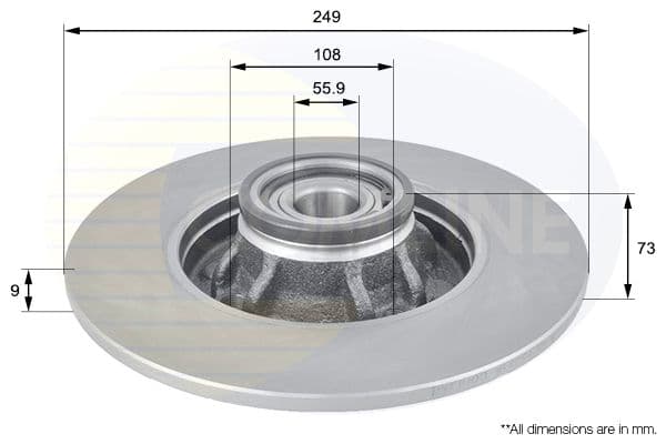 Disc frana COMLINE ADC3018