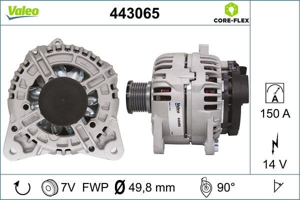 Generator / Alternator VALEO CORE-FLEX 443065