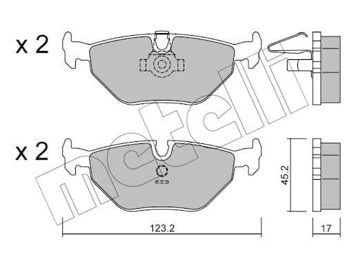 set placute frana,frana disc METELLI 22-0210-0