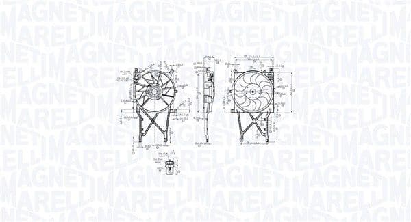 Ventilator, radiator MAGNETI MARELLI 069422863010
