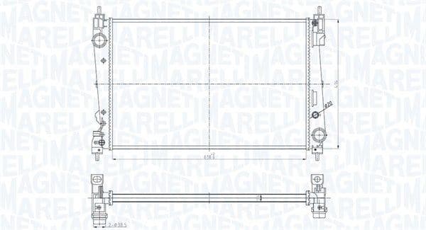 Radiator, racire motor MAGNETI MARELLI 350213184300