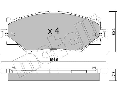 set placute frana,frana disc METELLI 22-0760-0