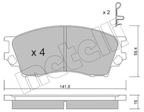set placute frana,frana disc METELLI 22-0473-0