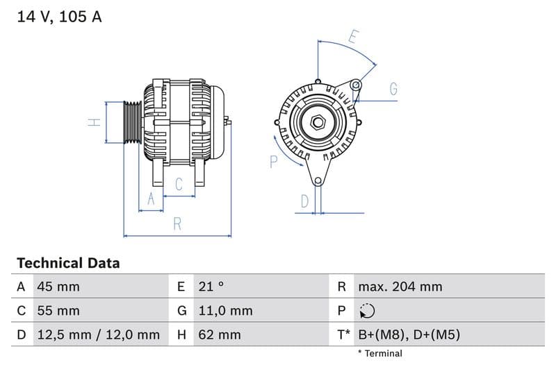 Generator / Alternator BOSCH 0 986 042 780