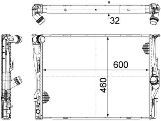 Radiator, racire motor MAHLE BEHR CR 1087 000S