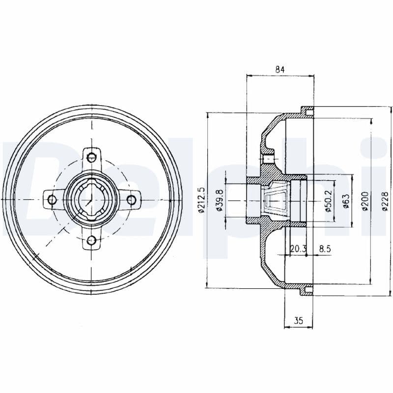 Tambur frana DELPHI BF293