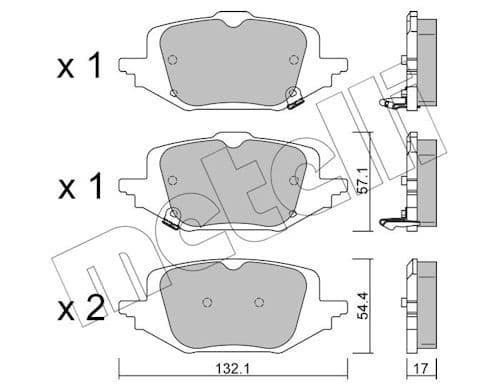 set placute frana,frana disc METELLI 22-1397-0
