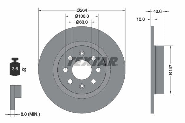 Disc frana TEXTAR PRO 92145903