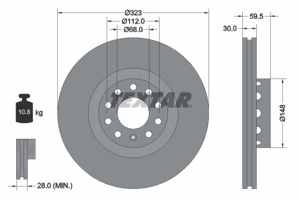 Disc frana TEXTAR PRO 92122103
