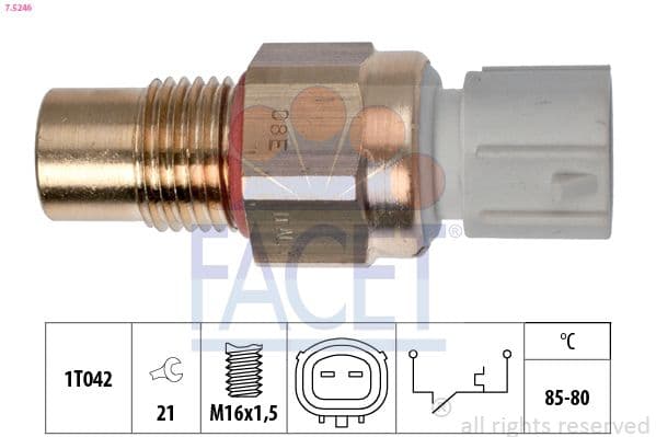 Comutator temperatura, ventilator radiator FACET 7.5246