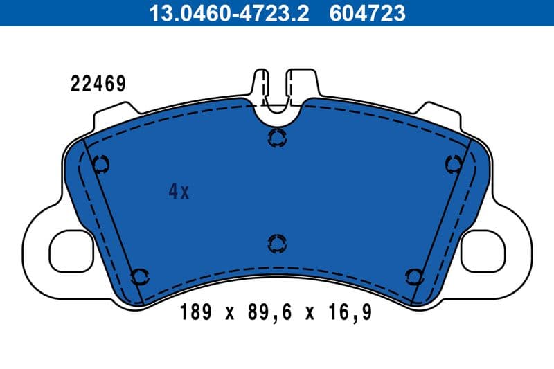 set placute frana,frana disc ATE 13.0460-4723.2