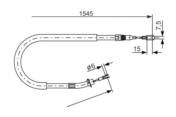 Cablu, frana de parcare BOSCH 1 987 477 857