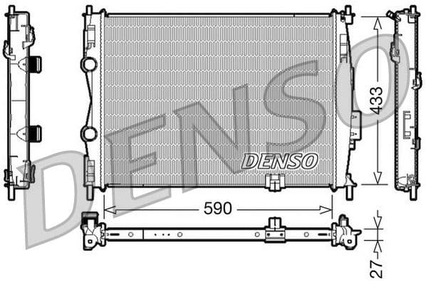 Radiator, racire motor DENSO DRM46019